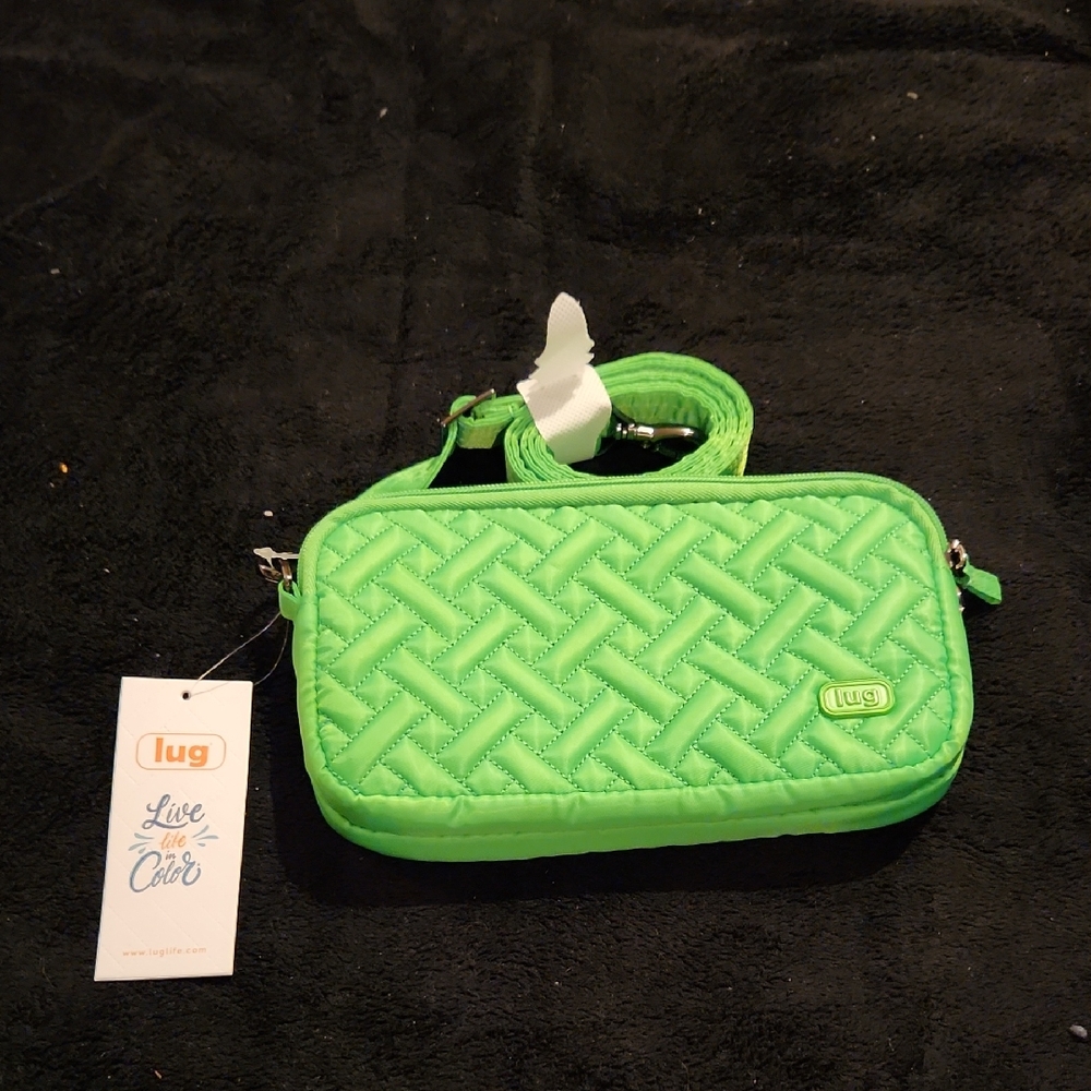 NWT Lug Vibrant Green Quilted Crossbody Bag